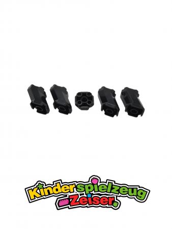 LEGO 5 x SÃ¤ule achteckig schwarz Black Brick Octagon 2x3x1 2/3 Sloped 6032