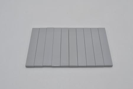 LEGO 10 x Fliese Fachel neuhell grau Light Bluish Gray Tile 1x6 6636