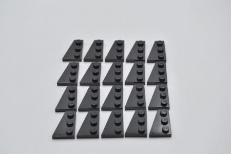 LEGO 20 x FlÃ¼gelplatte links schwarz Black Wedge Plate 3x2 Left 43723