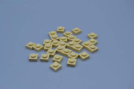 LEGO 30 x Basisplatte Bauplatte Grundplatte beige Tan Basic Plate 1x1 3024