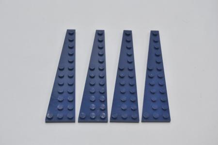 LEGO 4 x FlÃ¼gelplatte links dunkelblau Dark Blue Wedge Plate 12x3 Left 47397