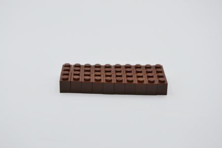 LEGO 20 x Basisstein alt braun Brown Basic Brick 1x2 3004