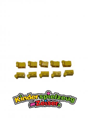 LEGO 10 x Scharnier Gelenkstein gelb Yellow Hinge Brick 1x4 Top 3830