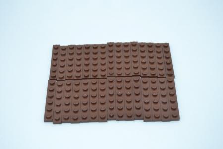 LEGO 30 x Basisplatte Grundplatte rotbraun Reddish Brown Plate 1x6 3666