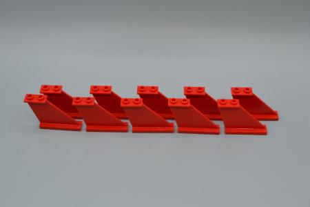 LEGO 10 x Leitwerk HeckflÃ¼gel FlÃ¼gel rot Red Tail 4x1x3 2340