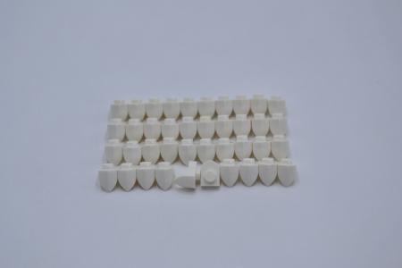 LEGO 40 x Platte Zahn weiÃŸ White Plate Modified 1x1 with Tooth Vertical 15070