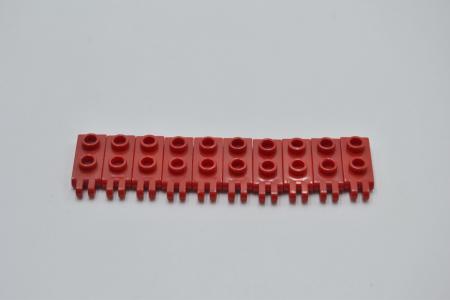 LEGO 10 x Scharnierplatte rot Red Hinge Plate 1x2 with 2 Fingers 4276b