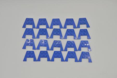 LEGO 20 x FlÃ¼gelpatte blau Blue Wedge Plate 3x4 without Stud Notches 4859 