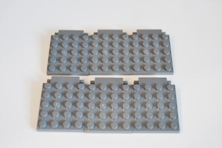 LEGO 6 x FalltÃ¼r neues dunkelgrau Dark Bluish Gray Plate 4x5 Trap Door 30042