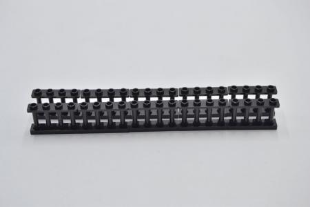 LEGO 10 x Spindelzaun schwarz Black Fence 1x4x2 Spindled with 4 Studs 15332