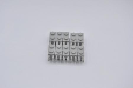 LEGO 10 x Scharnierstein althell grau Light Gray Hinge Brick 1x2 2 Fingers 30365