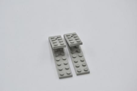 LEGO 2 x Scharnier Loch groÃŸ althell grau Light Gray Hinge Plate 2x8 3324c01