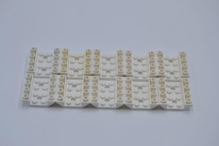 LEGO 10 x Wanne 2 LÃ¶cher weiÃŸ white slope inverted 45 4x4 with 2 holes 72454