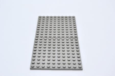 LEGO 10 x Basisplatte alt dunkelgrau Dark Gray Basic Plate 2x10 3832 4141769