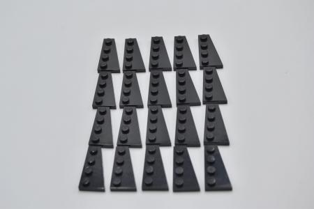 LEGO 20 x FlÃ¼gelplatte rechts schwarz Black Wedge Plate 4x2 Right 41769