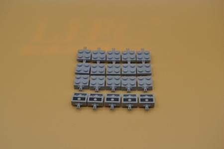 LEGO 20 x Achse neuhell grau Light Bluish Gray Plate Mod. 2x2 Wheel Holder 4488