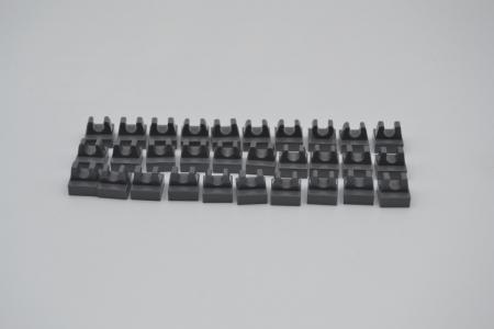 LEGO 30 x Platten Greifer neues dunkelgrau Dark Bluish Gray Tile 1x1 Clip 2555