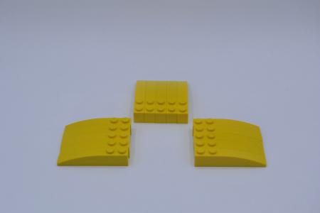 LEGO 15 x Bogenstein Dachstein gebogen gelb Yellow Slope Curved 6x1 42022