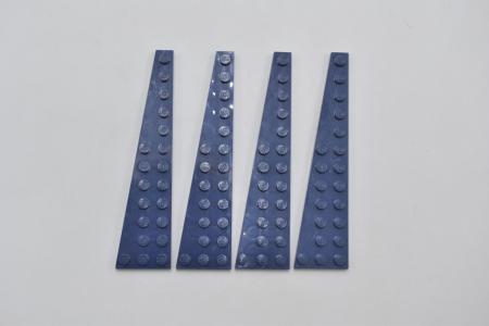 LEGO 4 x FlÃ¼gelplatte links dunkelblau Dark Blue Wedge Plate 12x3 Left 47397