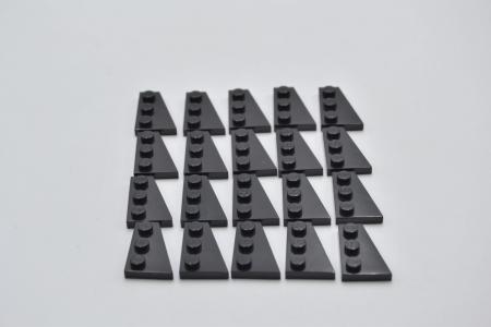 LEGO 20 x FlÃ¼gelplatte rechts schwarz Black Wedge Plate 3x2 Right 43722