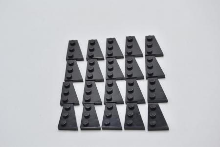 LEGO 20 x FlÃ¼gelplatte rechts schwarz Black Wedge Plate 3x2 Right 43722