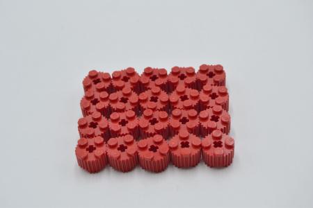 LEGO 20 x Rundstein geriffelt rot Red Brick Round 2x2 Grille a. Axle Hole 92947