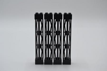 LEGO 4 x Pfeiler StÃ¼tze schwarz Black Support 2x2x10 Girder Triangular 95347