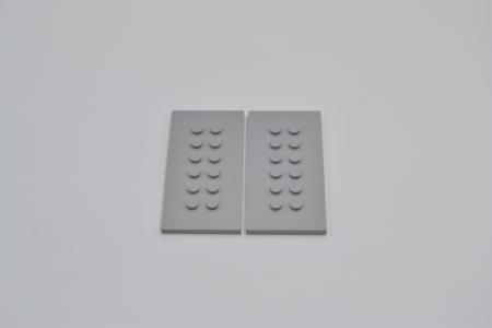 LEGO 2 x Platte Noppe neuhell grau Light Bluish Gray Plate Studs Center 4x8 6576