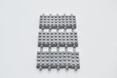 LEGO 15 x Achsstein neues dunkelgrau Dark Bluish Gray 2x4 with Pin 2x4 6249