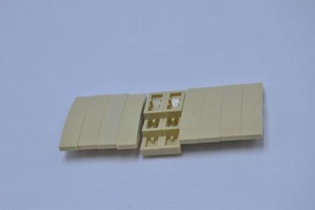 LEGO 10 x Bogenstein Dach beige Tan Slope Curved 4x1 61678