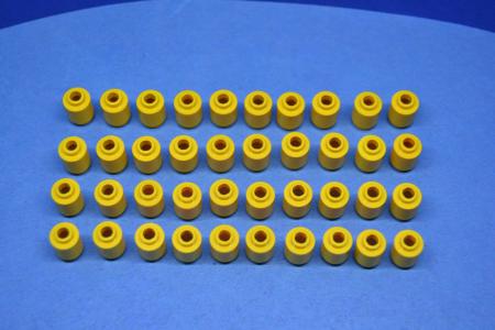 LEGO 40 x Stein rund offen gelb Yellow Brick Round 1x1 Open Stud 3062b