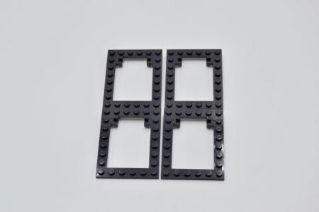 LEGO 4 x FalltÃ¼r Rahmen schwarz Black Plate Modified 6x8 Trap Door Frame 30041