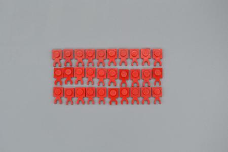 LEGO 30 x Halter Platte 1x1 Clip rot red plate holder with clip 4085 408521