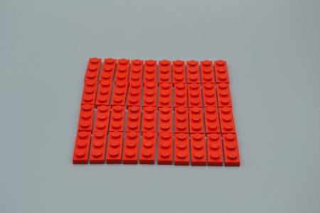 LEGO 40 x Basisplatte 1x3 rot red basic plate 3623 362321