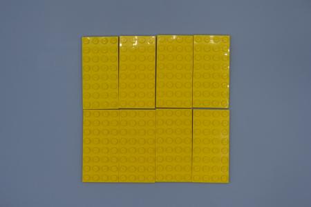 LEGO 8 x Basisplatte Bauplatte Grundplatte gelb Yellow Basic Plate 4x8 3035