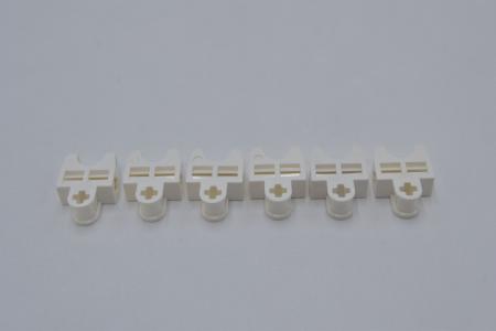 LEGO 6 x Kugelkopf Halter weiÃŸ White Technic Axle Connector 2x3 Ball 32174