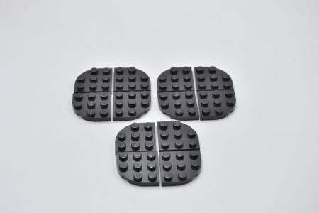 LEGO 12 x Rundplatte schwarz Black Plate Round Corner 3x3 30357