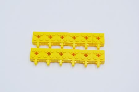 LEGO 12 x Rasterstein Scharnier gelb Yellow Hinge Brick 2x2 30389c