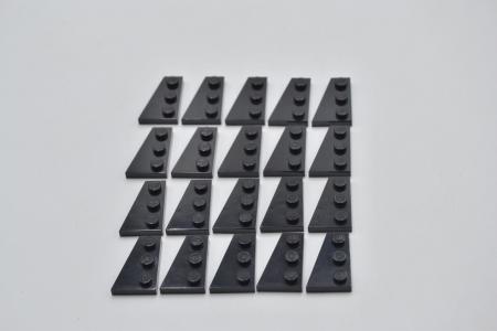 LEGO 20 x FlÃ¼gelplatte links schwarz Black Wedge Plate 3x2 Left 43723