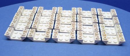 LEGO 20 x SchrÃ¤gsteine Wanne weiÃŸ 2x4 invers negativ white roof tile 4871