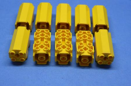 LEGO 10 x SÃ¤ule gelb Yellow Brick Modified Octagonal 2x2x3 1/3 Side Studs 6042