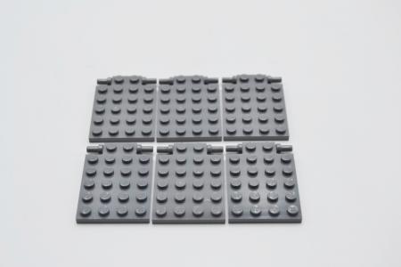 LEGO 6 x FalltÃ¼r neues dunkelgrau Dark Bluish Gray Plate 4 x 6 Trap Door 92099