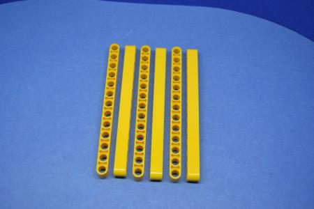 LEGO 6 x Technic Liftarm dick gelb Yellow Technic Liftarm 1x13 Thick 41239