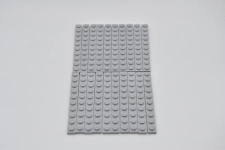 LEGO 20 x Basisplatte neuhell grau Light Bluish Gray Basic Plate 1x10 4477