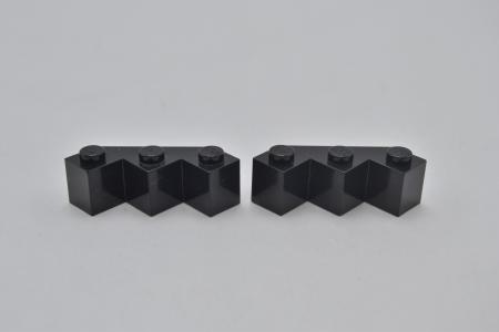 LEGO 2 x Diagonalstein Mauerstein schwarz Black Brick Modified Facet 3x3 2462