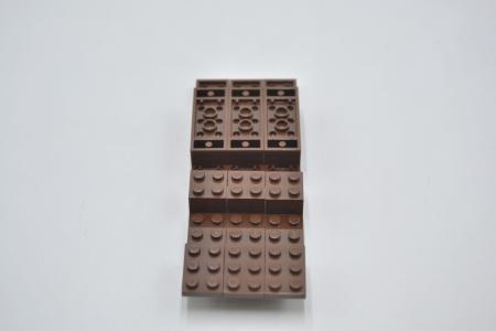 LEGO 6 x Winkelplatte Auto Fahrzeug alt braun Brown Bracket 8x2x1 1/3 4732