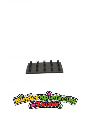 LEGO 15 x Fliese Platte mit Pin alt dunkelgrau Dark Gray Tile 2x2 with Pin 2460