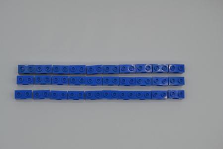 LEGO 30 x Technik Technic Lochstein Lochbalken 1x2 blau blue brick 3700 370023