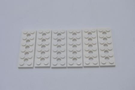 LEGO 6 x Platte mit 5 LÃ¶cher weiÃŸ White Technic Plate 2x6 with 5 Holes 32001