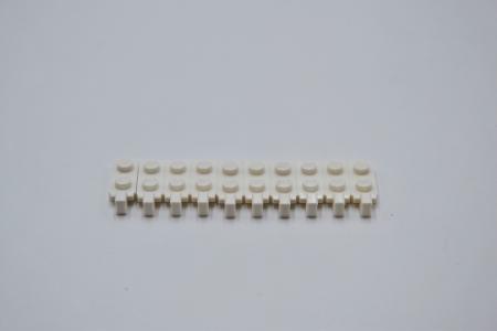 LEGO 10 x Scharnier weiÃŸ White Hinge Plate 1x2 Locking with 1 Finger 44301